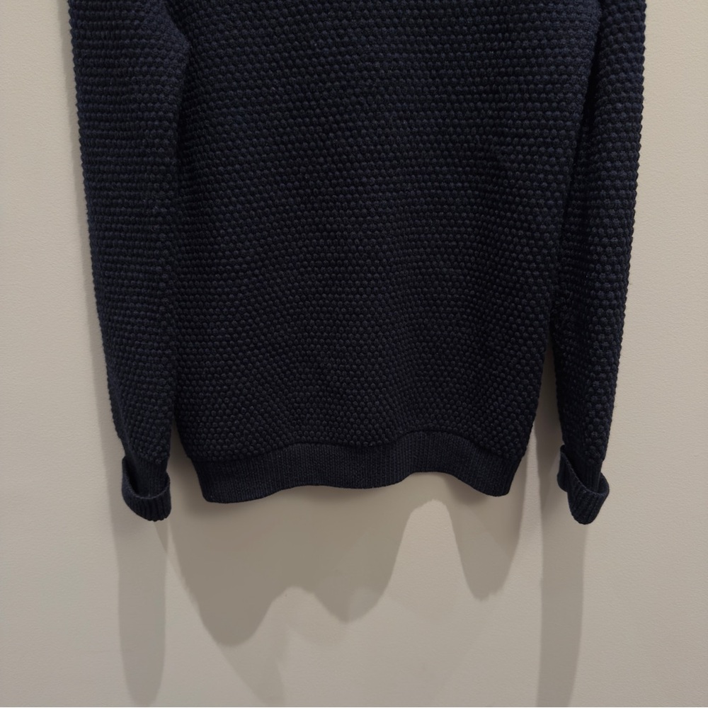 A.P.C. Heather Navy Blue Shawl Collar Cardigan Buttons Size XL Men’s - Picture 9 of 12